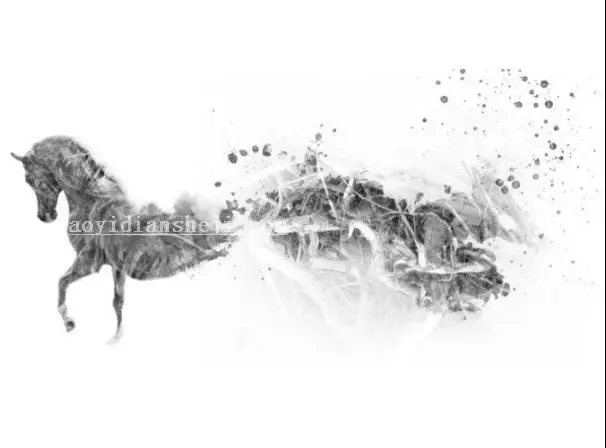 插画制作，在PS中建一个艺术马插画_www.haoyidiansheji.com