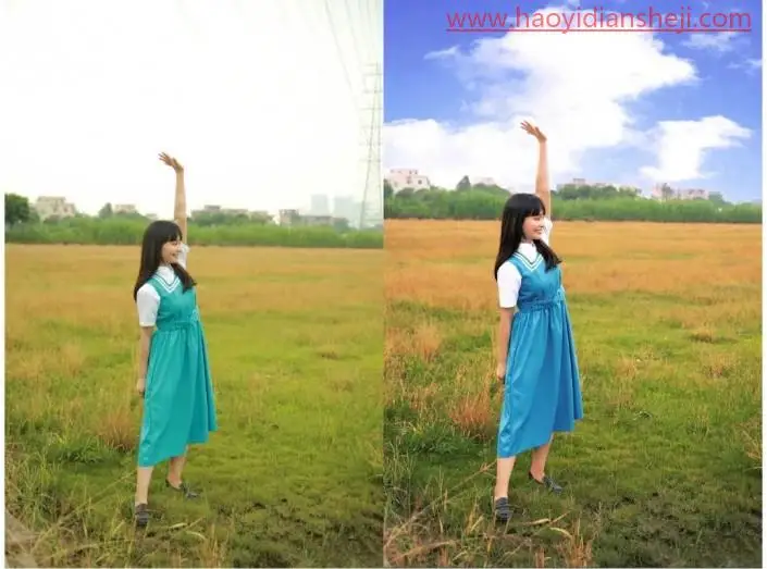 复古色调，把阴天拍摄的人像调出复古色调_www.haoyidiansheji.com