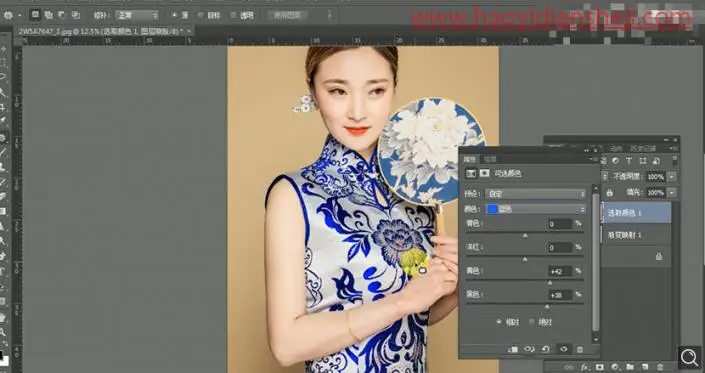 古风后期，打造人物中国风效果_www.haoyidiansheji.com