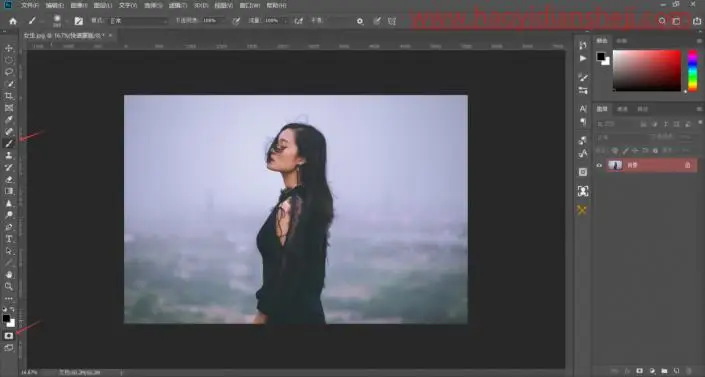 抠图教程，复杂轮廓人物的抠图实例教程_www.haoyidiansheji.com