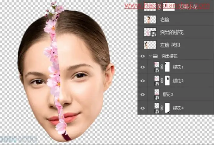 场景合成，通过PS合成一个超现实画面头像海报_www.haoyidiansheji.com