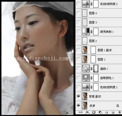人像光效，制作冲光视觉效果教程_www.haoyidiansheji.com