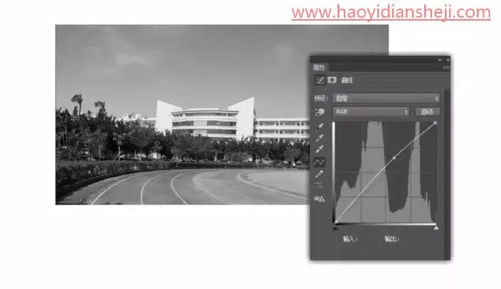 水彩效果，给学校操场制作校园水彩效果_www.haoyidiansheji.com