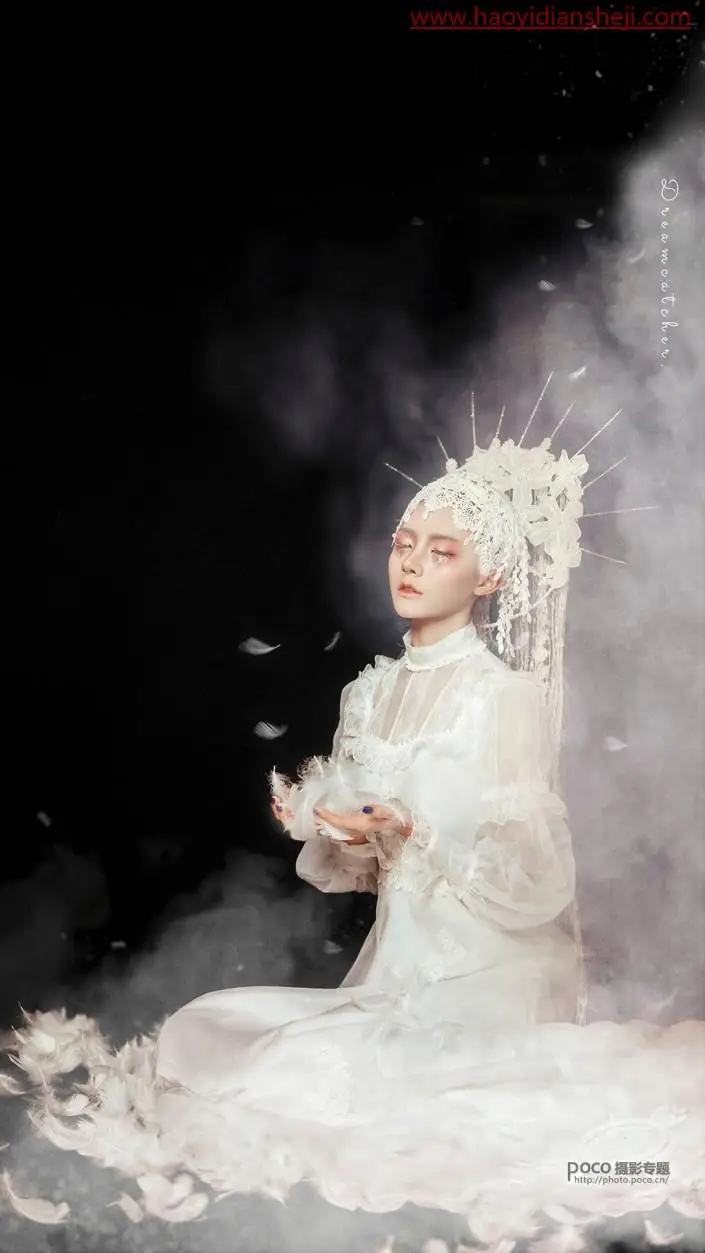唯美效果，通过PS制作一款梦幻女生头像照片_www.haoyidiansheji.com