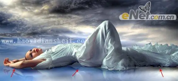 场景合成，通过PS给人物合成梦幻的天鹅场景的图片_www.haoyidiansheji.com