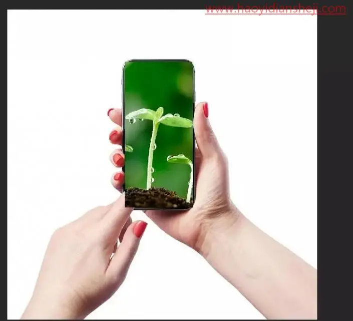 动态图片，在ps中制作翻页的动态手机效果图_www.haoyidiansheji.com