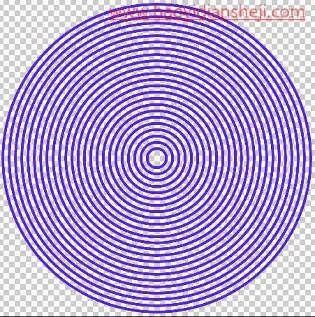 同心圆，用PS中的极坐标制作等距同心圆_www.haoyidiansheji.com