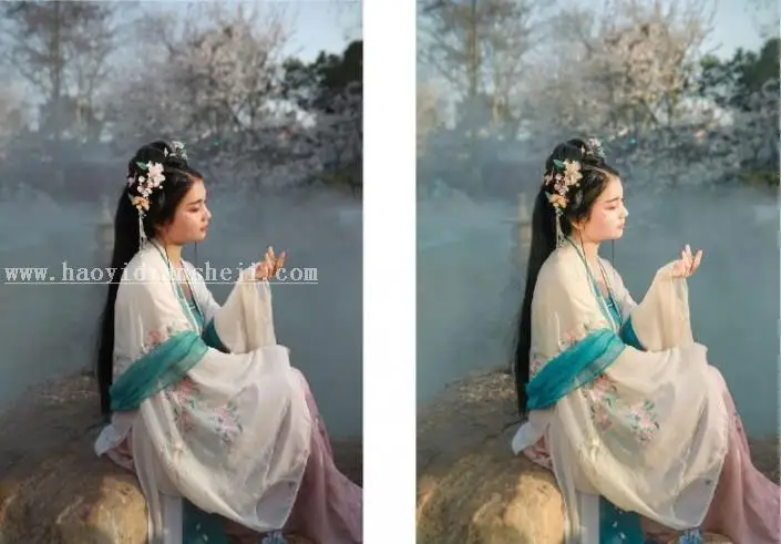 古风后期，通过PS调出唯美的古风人像照片_www.haoyidiansheji.com