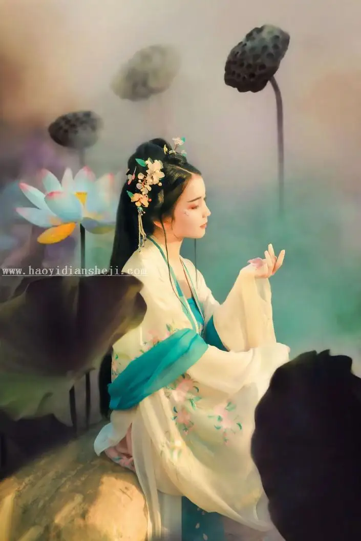 古风后期，通过PS调出唯美的古风人像照片_www.haoyidiansheji.com