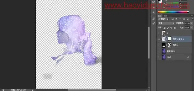 星空效果，打造梦幻星空人物照片_www.haoyidiansheji.com