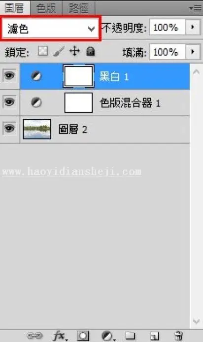 雪景效果，通过PS把湖泊景观调成唯美的雪景效果_www.haoyidiansheji.com