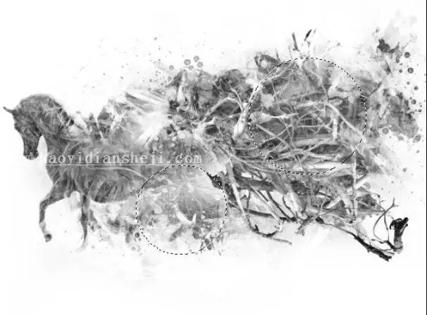 插画制作，在PS中建一个艺术马插画_www.haoyidiansheji.com