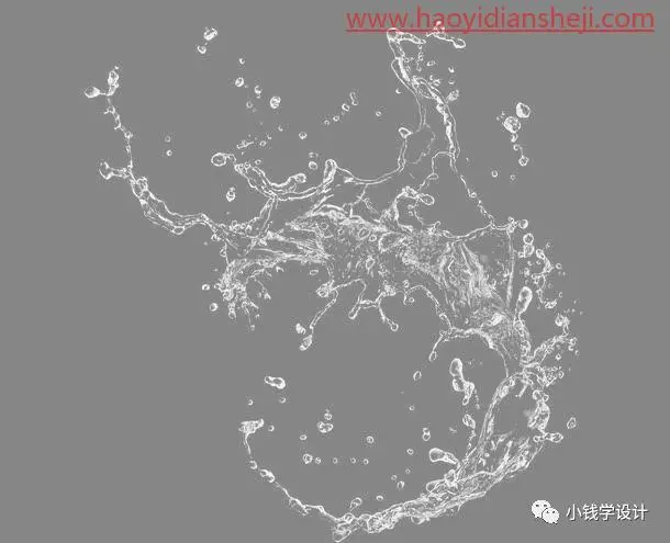 抠水花，在PS中快速抠出透明水花_www.haoyidiansheji.com