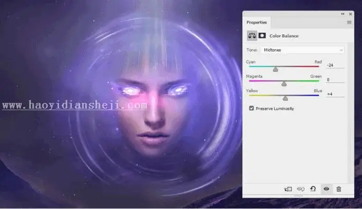 场景合成，用PS合成一个抽象的超现实科幻人物_www.haoyidiansheji.com