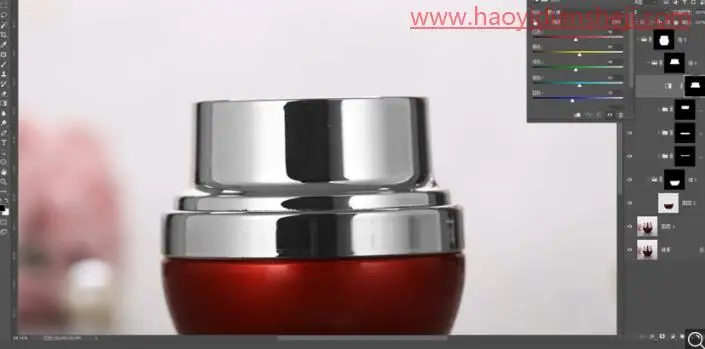 产品修图，通过PS给面霜进行修图_www.haoyidiansheji.com