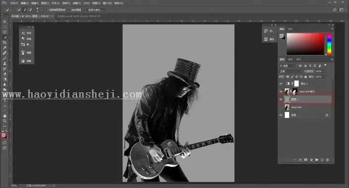 海报制作，用PS制作一张文字透视海报_www.haoyidiansheji.com