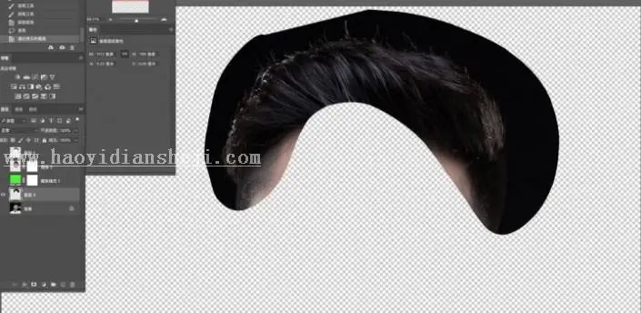 抠头发，用PS把黑色背景下的黑色头发轻松抠出_www.haoyidiansheji.com