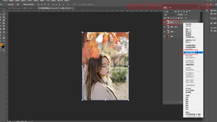 人像修图，给前期是昏暗的人物照片提亮_www.haoyidiansheji.com