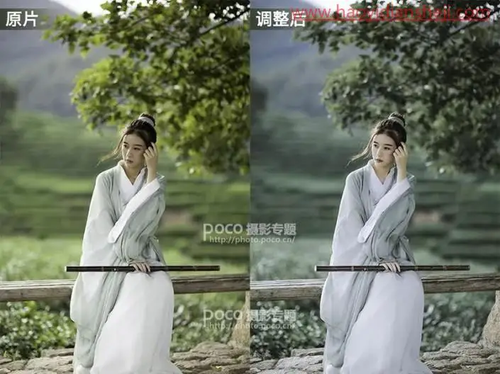 清新人像，调出外景人像像唯美清新艺术效果_www.haoyidiansheji.com