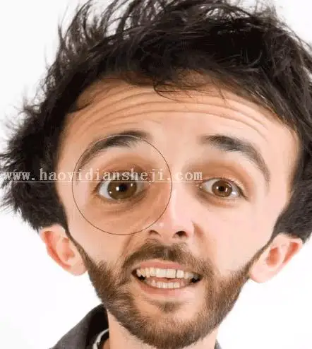 人像恶搞，用PS中的反向美化制作人物头像搞怪表情_www.haoyidiansheji.com