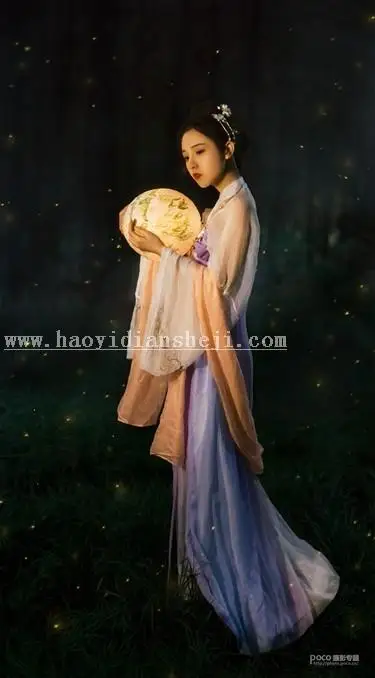 古风写真，通过PS制作夜景古风写真人像_www.haoyidiansheji.com