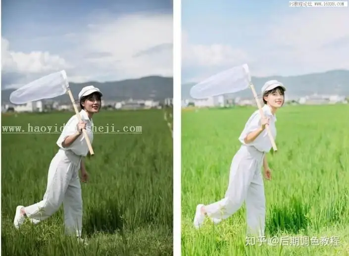 小清新，通过PS把室外照片调出元气小清新效果_www.haoyidiansheji.com
