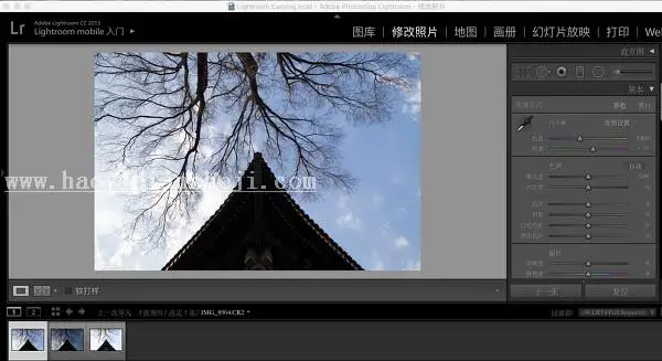 建筑风景，教你调出单色的冷色调风景照片_www.haoyidiansheji.com