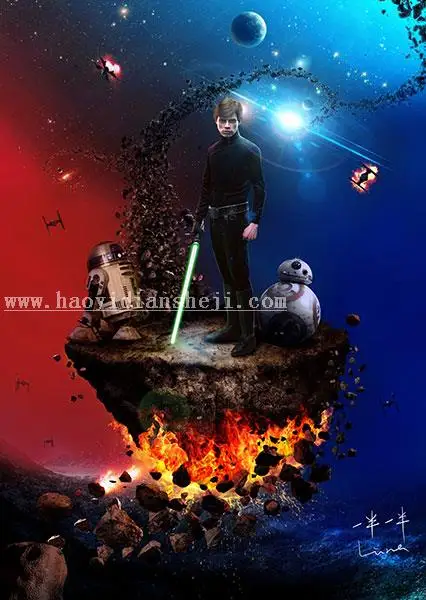 场景合成，在PS里合成一个《星球大战》的海报_www.haoyidiansheji.com