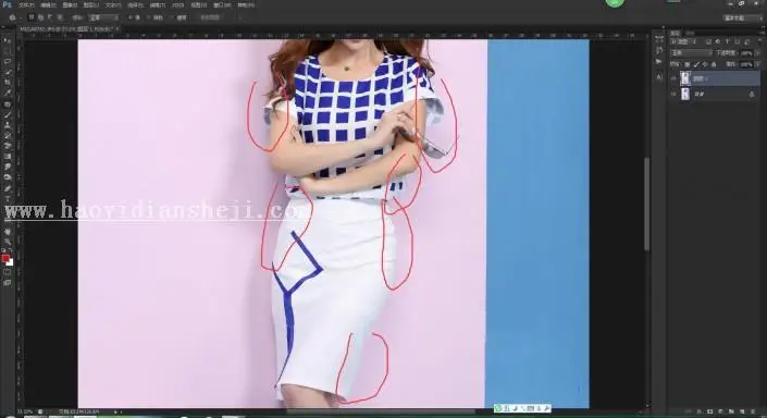 人像修饰，简单的人像皮肤和整体修饰过程_www.haoyidiansheji.com