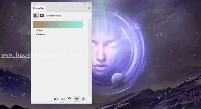 场景合成，用PS合成一个抽象的超现实科幻人物_www.haoyidiansheji.com