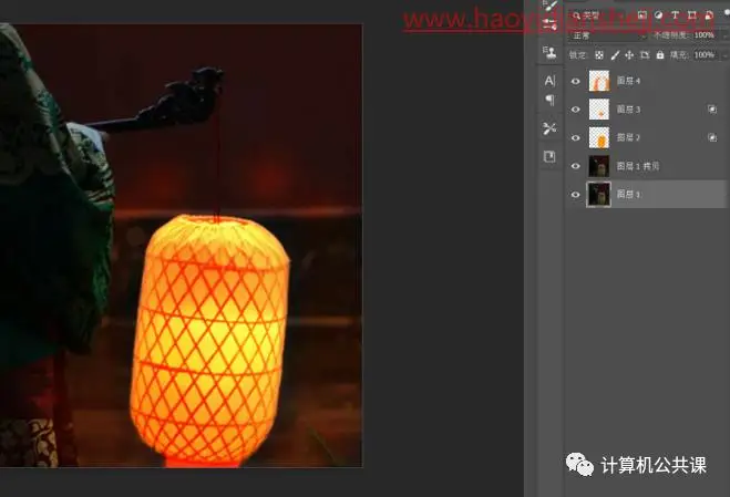 发光效果，给夜晚不亮的灯笼制作灯源_www.haoyidiansheji.com