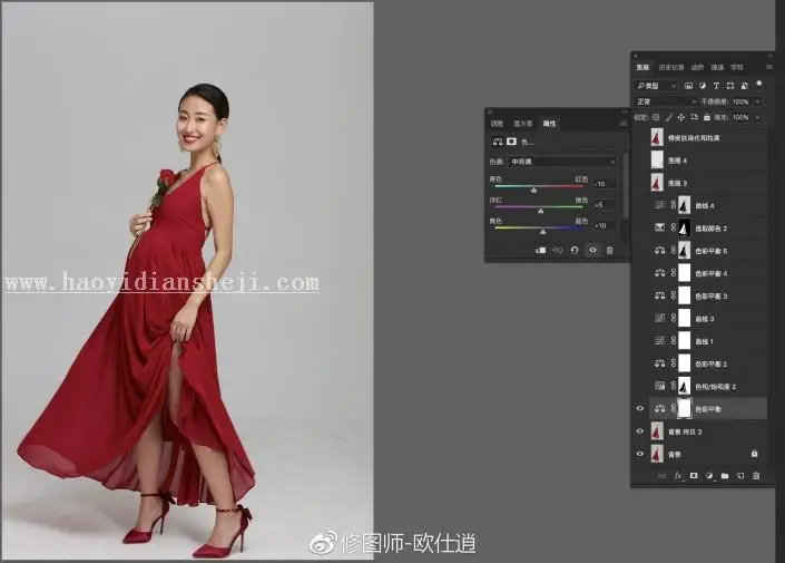 室内人像，室内写真美白修图教程_www.haoyidiansheji.com