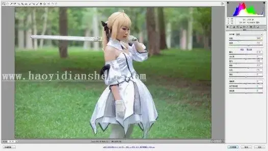 COS照片，制作冷色调COSplay照片_www.haoyidiansheji.com