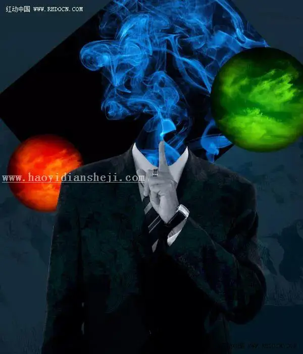 烟雾效果，通过PS给人物制作迷幻烟雾效果_www.haoyidiansheji.com