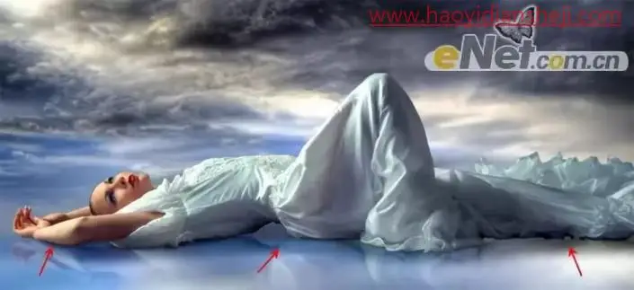梦幻合成，在ps中合成水中的天鹅与美女的教程_www.haoyidiansheji.com