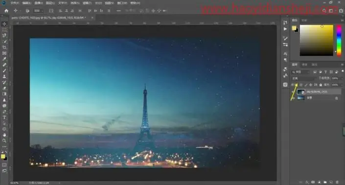 星轨效果，制作比较科幻的星轨效果照片_www.haoyidiansheji.com