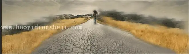 场景合成，合成一个背着吉他去流浪的场景_www.haoyidiansheji.com