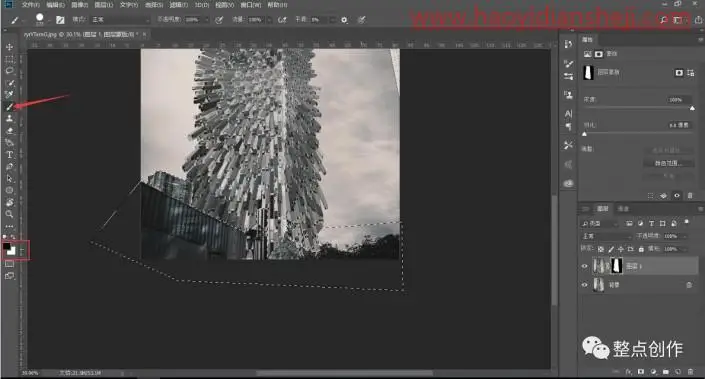 滤镜做图，通过PS的凸出滤镜制作震撼的高楼大厦_www.haoyidiansheji.com