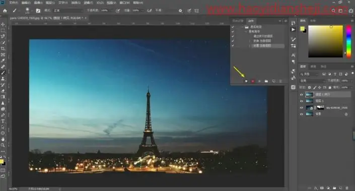 星轨效果，制作比较科幻的星轨效果照片_www.haoyidiansheji.com