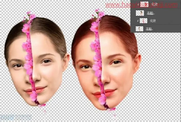场景合成，通过PS合成一个超现实画面头像海报_www.haoyidiansheji.com