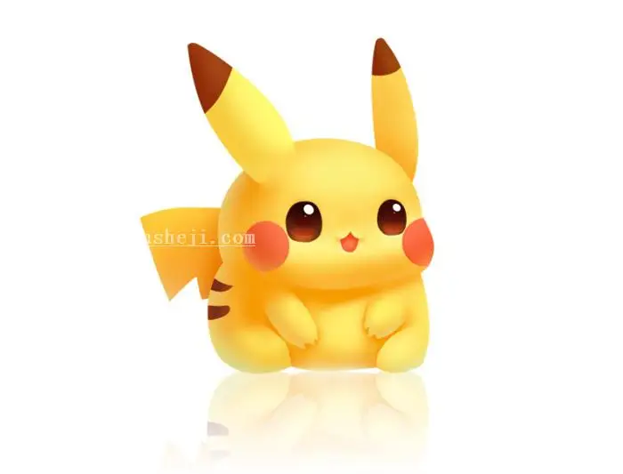 动漫鼠绘，鼠绘立体皮卡丘实例_www.haoyidiansheji.com