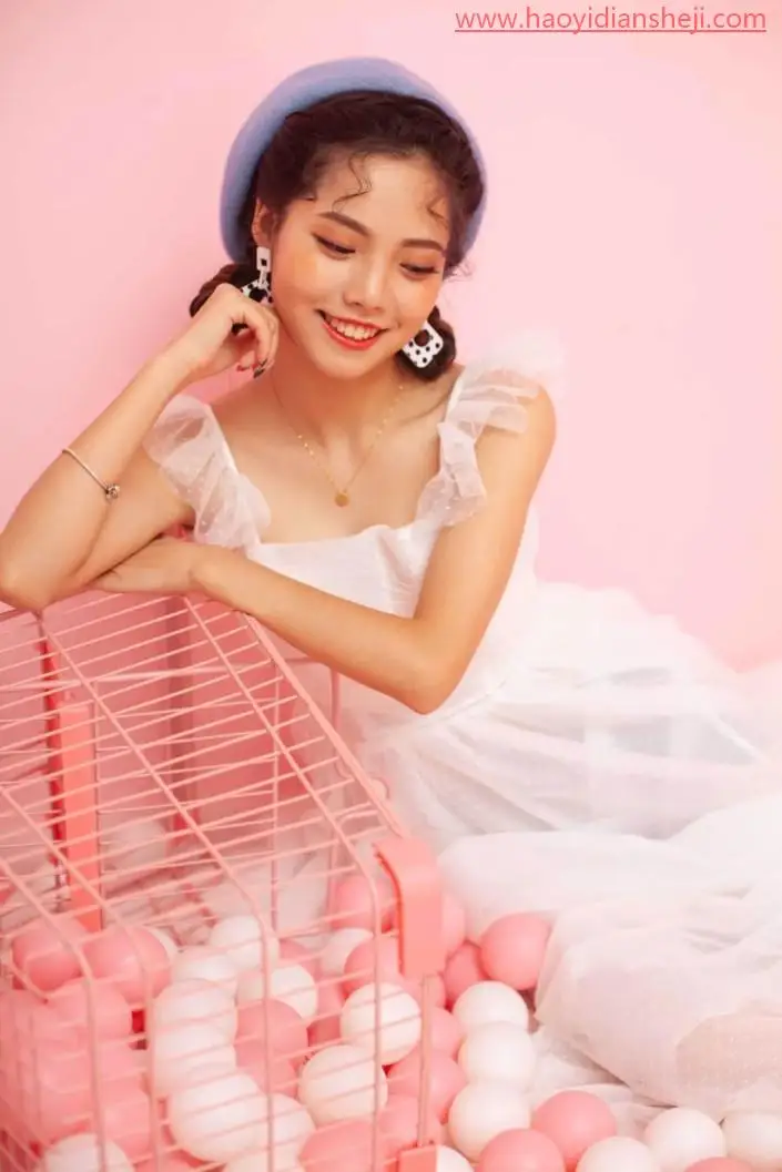 粉色调，调出少女系韩式风格照片_www.haoyidiansheji.com