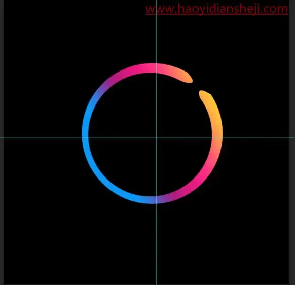 工具运用，在PS中用选区工具制作彩色发光圆环_www.haoyidiansheji.com