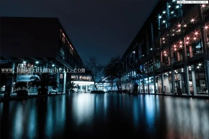 夜景效果，用PS制作浪漫梦幻的城市夜景照片_www.haoyidiansheji.com