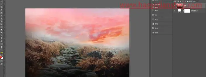 创意合成，合成森林里的苹果童话屋_www.haoyidiansheji.com