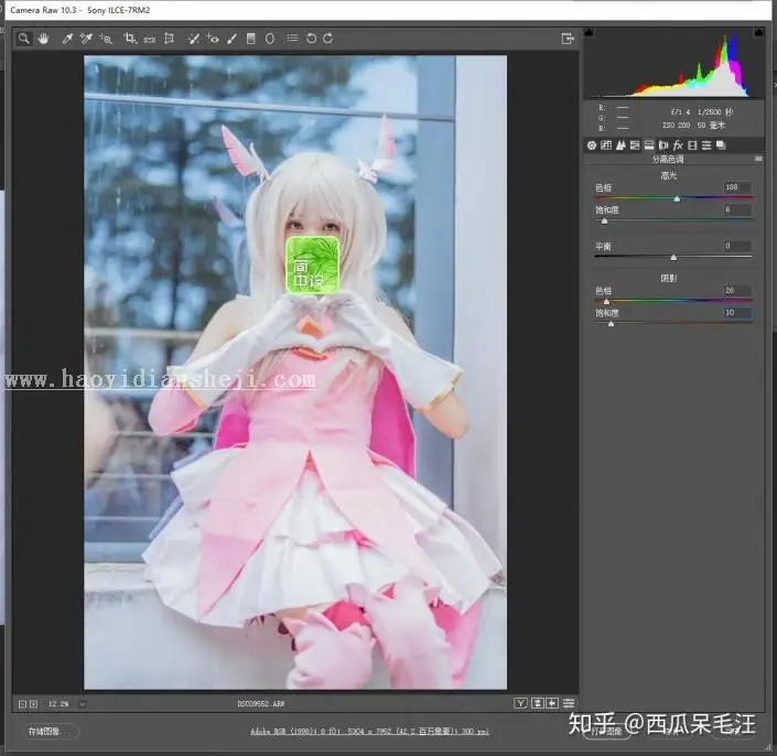 粉色调，用PS把动漫cosplay人像调成嫩粉色_www.haoyidiansheji.com
