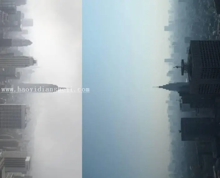 创意合成，合成在城市间荡秋千的超现实场景_www.haoyidiansheji.com