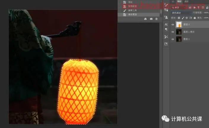 发光效果，给夜晚不亮的灯笼制作灯源_www.haoyidiansheji.com