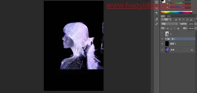 星空效果，打造梦幻星空人物照片_www.haoyidiansheji.com