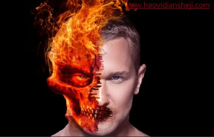 奇幻合成，合成一种电影海报科幻效果的男子照片_www.haoyidiansheji.com